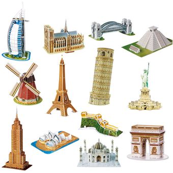 Taj Mahal India 3D rompecabezas tridimensional juguetes educativos rom 