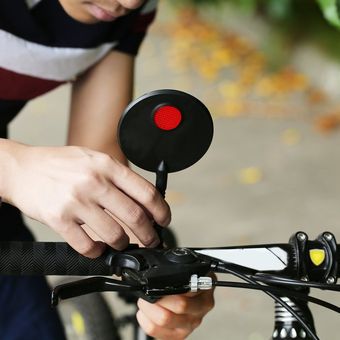 1pc para bicicleta de manillar trasera flexible Volver Ver Espejo retrovisor Negro 