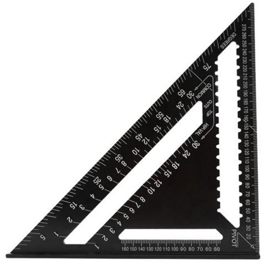 Regla Triangular De AleacióN De Aluminio MéTrica De-Negro
