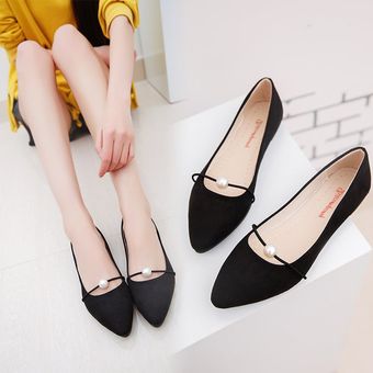 Zapatos planos de ante para mujer calzado básico de alta calidad-Grise 