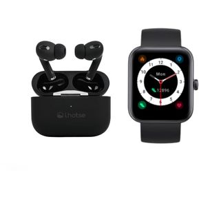 Pack Black Smartwatch Live 206 + Audífonos RM7 Pro Lhotse