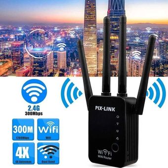 Repetidor Extensor De Señal Wifi 4 Antenas 300mbps