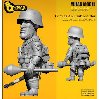 60 mm de Yufan Model 132 Kits de figuras Versión Q Soldado de resina 