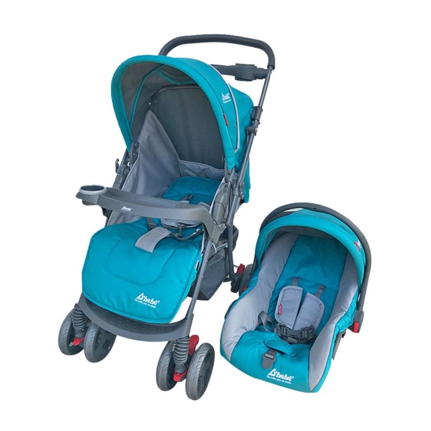 Carriola y auto-asiento D´Bebé Travel System Star Baby Azul