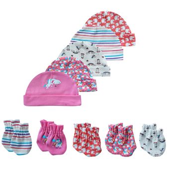 #HP3015 Gorros y guantes de algodón Unisex para bebé,cami 
