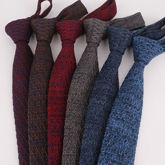 Corbata de punto Vintage para hombre corbatas finas tejidas de colores novedad #11 a la moda 