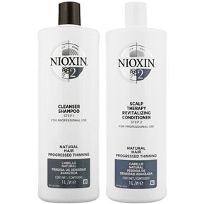 Nioxin-2 Shampoo Densificador 1000ml +  Acondicionador Cabello Natural