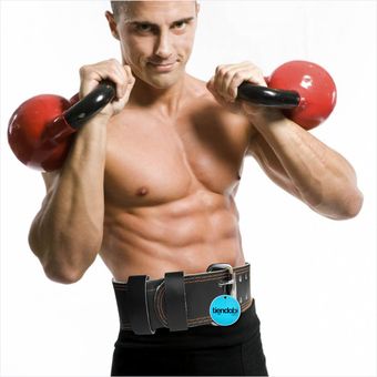 Cinturon Para Pesas Gimnasio Gym En Cuero Hombre