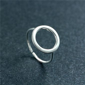 925 Círculo De Plata Esterlina Anillo Abierto Estilo De De 