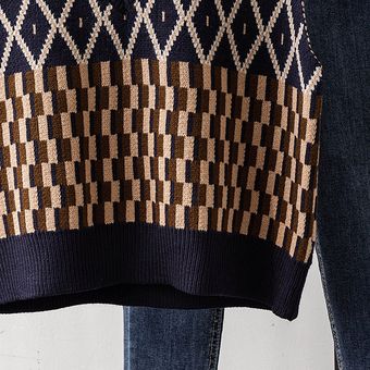 suéter para mujer Chaleco Retro chaleco tejido con（#Picture） novedad de otoño invierno 