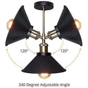 Lámparas de Pared Iluminación Retro para E27 Bombilla Negro 