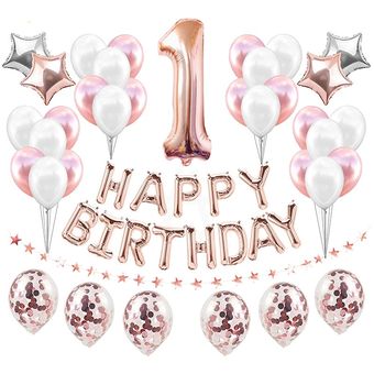 37 Uds globos de feliz cumpleaños Kits de decoraciones de fiesta de adultos niñ 