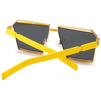Peekaboo Retro Square Sunglasses For Men Multi Color Summer 