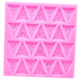Molde de letras Molde de pastel Saludable de silicona Rosa Pastelería 
