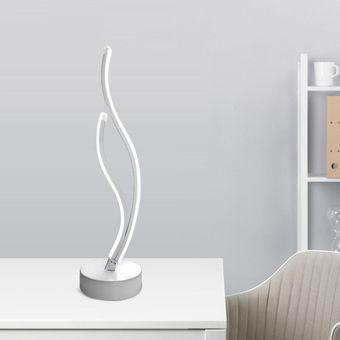 Lámpara de mesa LED moderna de 18W  luz de noche decorativa en espiral acrílica con ahorro de energía para mesita de noche  luz de escritorio de lectura para decoración de iluminación 