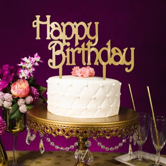 Decoraciones para fiesta de feliz cumpleaños Decoración de tartas de cumpleaños de acrílico Decoración de tartas de fiesta