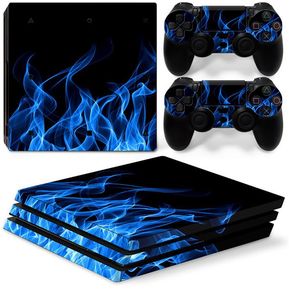 PS4 Pro Skins Pegatinas Para PlayStation 4 Pro - Fuego Azul