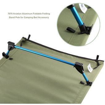 Polo plegable plegable de aluminio de la aviación Polo plegable para acampada Accesorio de cama 