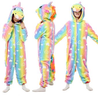 Pijama Pijama disfraz-LA45 Pijama de niña ropa de dormir para niños disfraz de unicornio de arco iris 