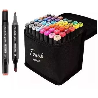 Kit de 24 Rotuladores/Plumones Profesionales Dibujo Doble Punta