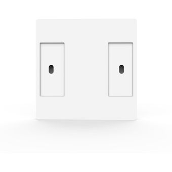 Interruptor inalámbrico de 2 vías del panel de vidrio templado Botón de metal del interruptor de la luz de pared-Negro 
