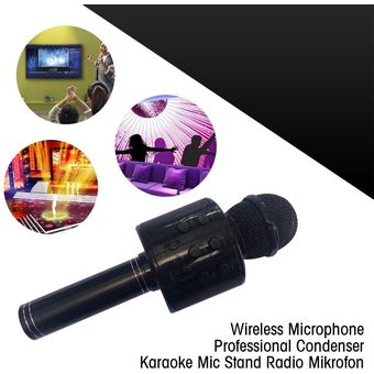 Micrófono inalámbrico de condensador profesionales Karaoke Soporte de micrófono de Radio Mikrofon 