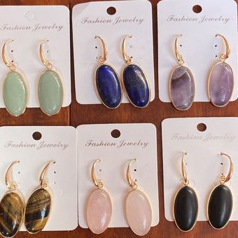 Pendientes De Las Mujeres Del Diseñador Pendientes De Piedra 