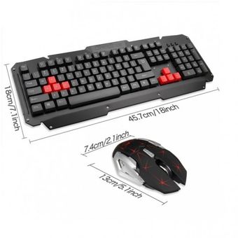 Combo Gamer Teclado Y Mouse Hk6700 Inalambrico