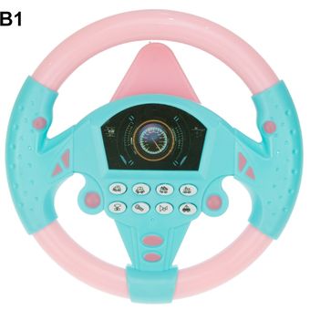 Volante de coche eléctrico para niños simulación de conducción regalo juguete educativo interactivo con copiloto de sonido ligero 