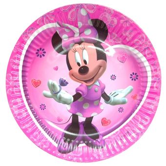 Accesorios de coración de platos de papel para pastel de Fiesta de mouse decora 