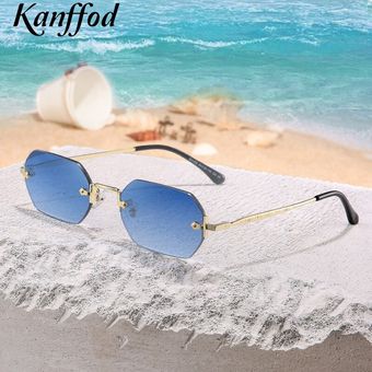 Gafas de sol sin marco de polígono Kanffod Diseñomujer 