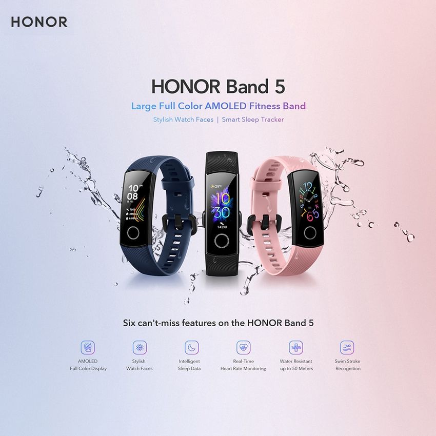 honor band 5 fitness trackers