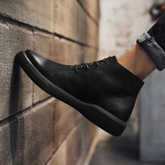 Hombre Zapatos de Botas de Botas informales Botines con cordones Roa de hombre de color Negro 