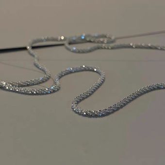Trend Sparkling Silver Color Choker Necklace for Women Ele ~ 