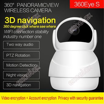 3D Navi panorámico inalámbrico 1080 P 2MP HD WiFi hogar bebé Monitor Nanny Robot IP Cámara teléfono móvil Video vigilancia audio de 2 vías 