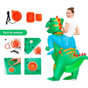  COMIN Disfraz inflable de dinosaurio para niños, disfraz  inflable de Halloween para niños y niñas, divertido disfraz de aire para  fiestas de 2 a 3 años : Ropa, Zapatos y Joyería