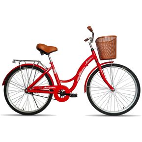 Bicicleta Black Panther Retro Urbana Sahara Rodada 24-Rojo