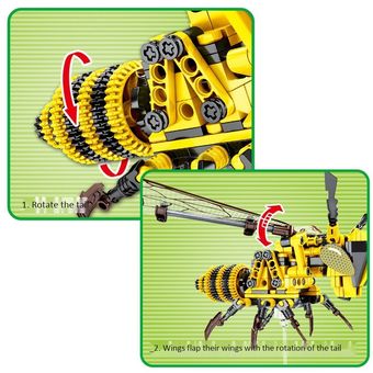 ulated Bee Model Building Blocks Creator DIY Juegos de ladrillos educa 