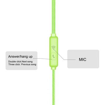 Auriculares de control de alambre de color con uso de microteléfono para productos digitales de piso 3.5mm 