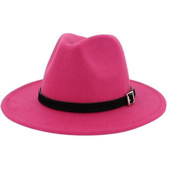 Sombrero de sol clásico para mujer sombrero de fieltro para hombre # LR1 2020 DJL ala ancha informal de imitación #Black disquete de fieltro 
