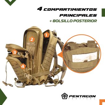 Mochila Tactica Militar Outdoor Pentagon 45l Impermeable FITNICS