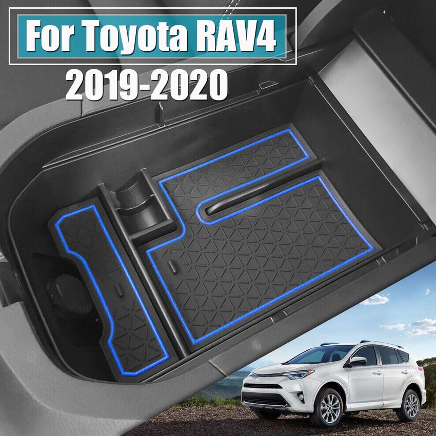 Car Center Consola Apoyabrazos Caja de almacenamiento Organizador Bandeja para Toyota RAV4 2019 2020-