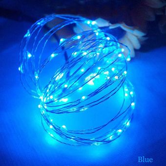 2 m 200LED lámpara de vid árbol de alambre de cobre de cadena llevada flexible Hembra de red eléctrica micro-azul 
