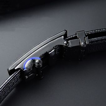 Famoso Diseñador De Metal Negro Hebilla Automática Cinturón 