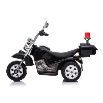 Moto Eléctrica para Niños Triciclo Trimoto Tipo Harley Chopper Luces NEGRA  ROADMASTER