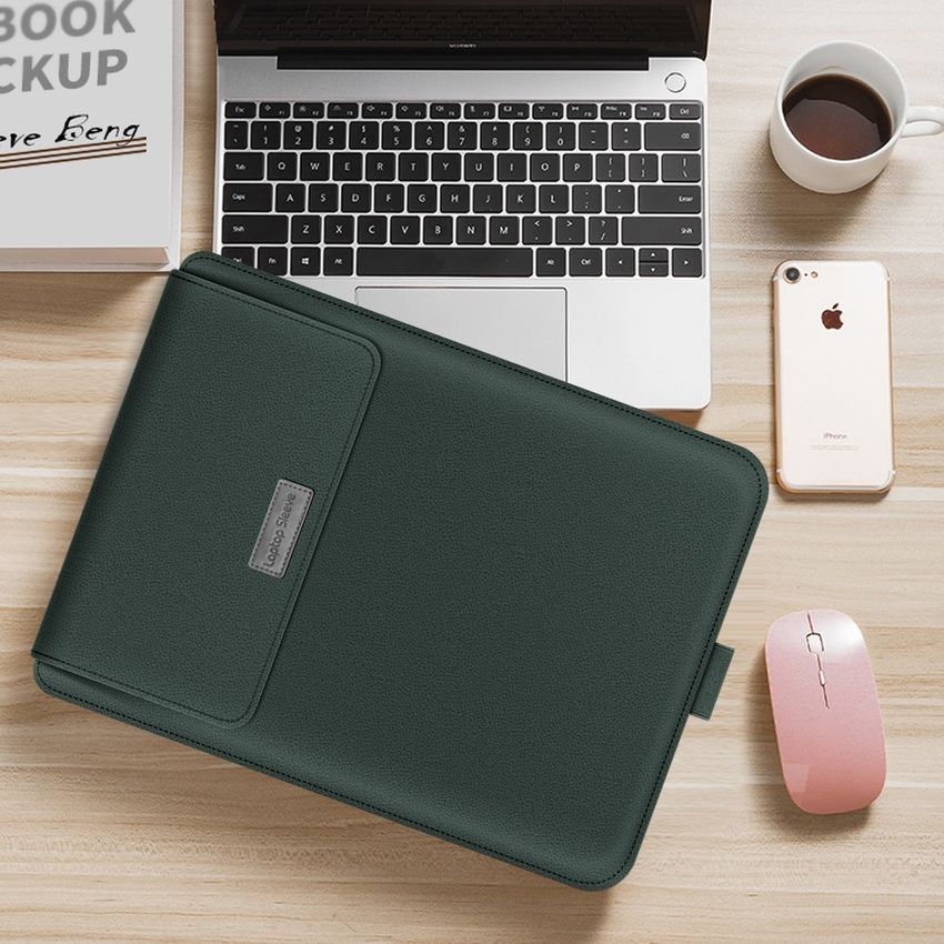 Funda de Transporte MacBook Funda de Hombro Funda de Protección Tejidos de Lino 43,2cm deleyCON Funda para Notebook o Portátil de hasta 17,3 Pulgadas Negro 