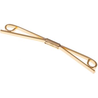 2x Clip de Corbata Tie Collar Bar Color Oro Accesorios de Moda 