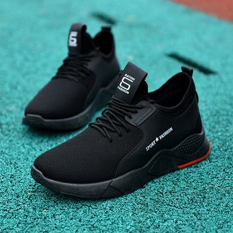 Negro Zapatillas urbanas de moda deportiva para hombre 