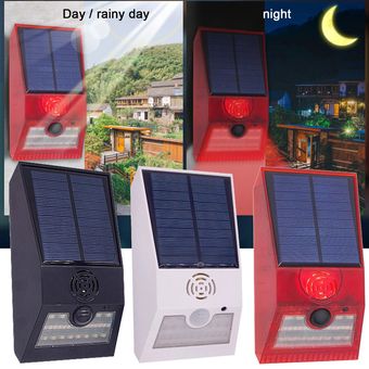Solar alarma lámpara de pared de la lámpara del silicio policristalino del panel solar de larga duración 
