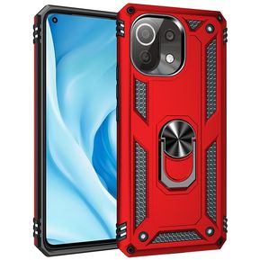Funda Xiaomi Mi 11 Lite 5G con Soporte Magnético - Rojo